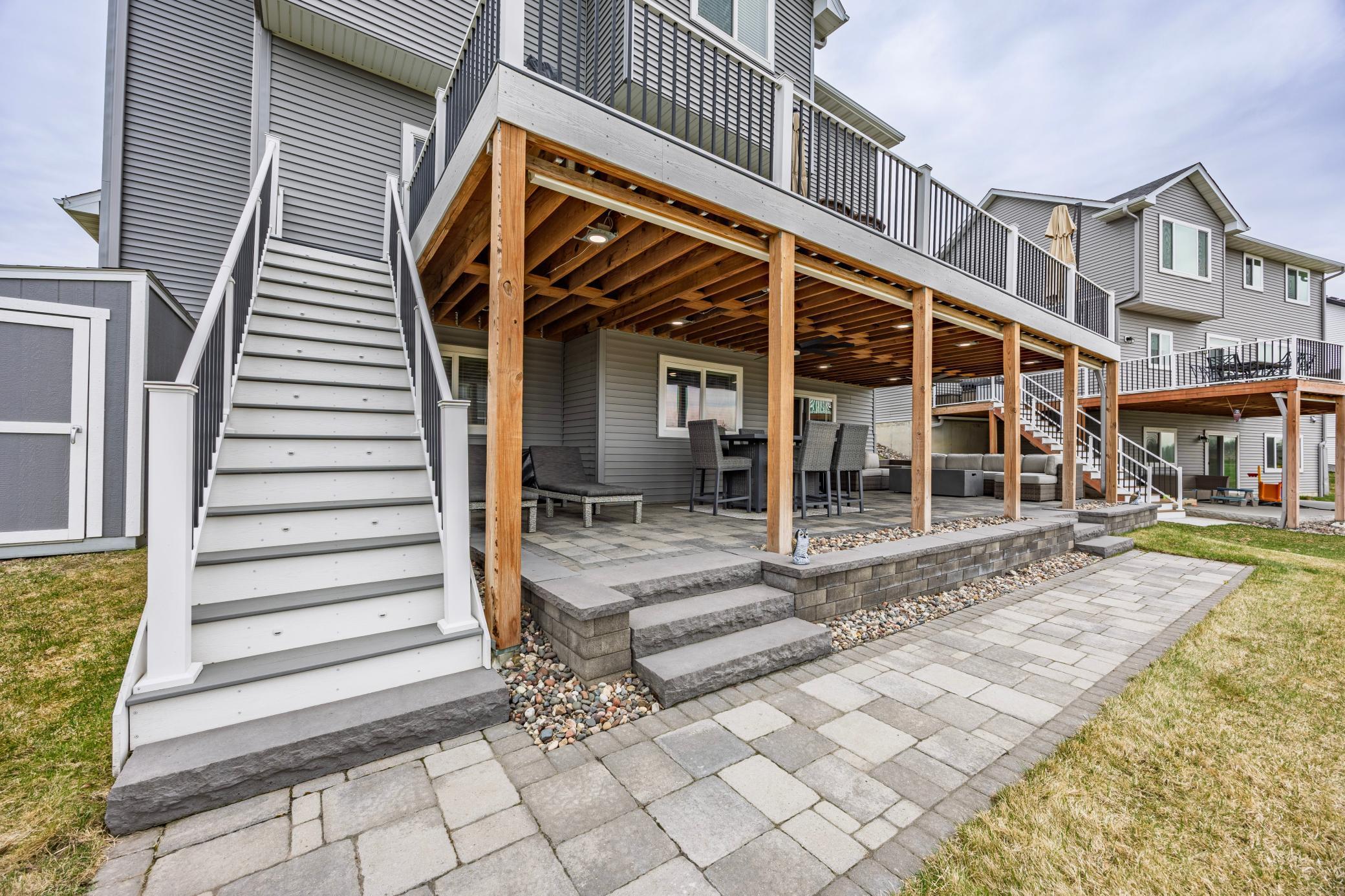 500 sqft patio. With the rain escape system, you can still enjoy MN summer nights outdoors.
