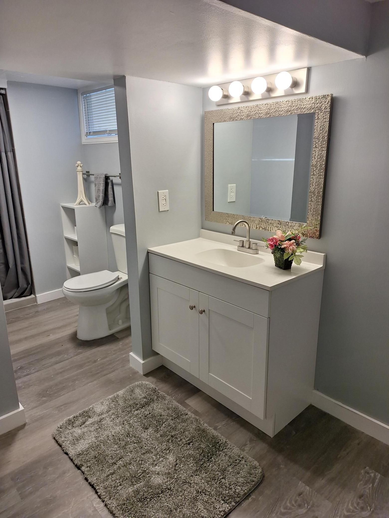 New bath has large dressing area