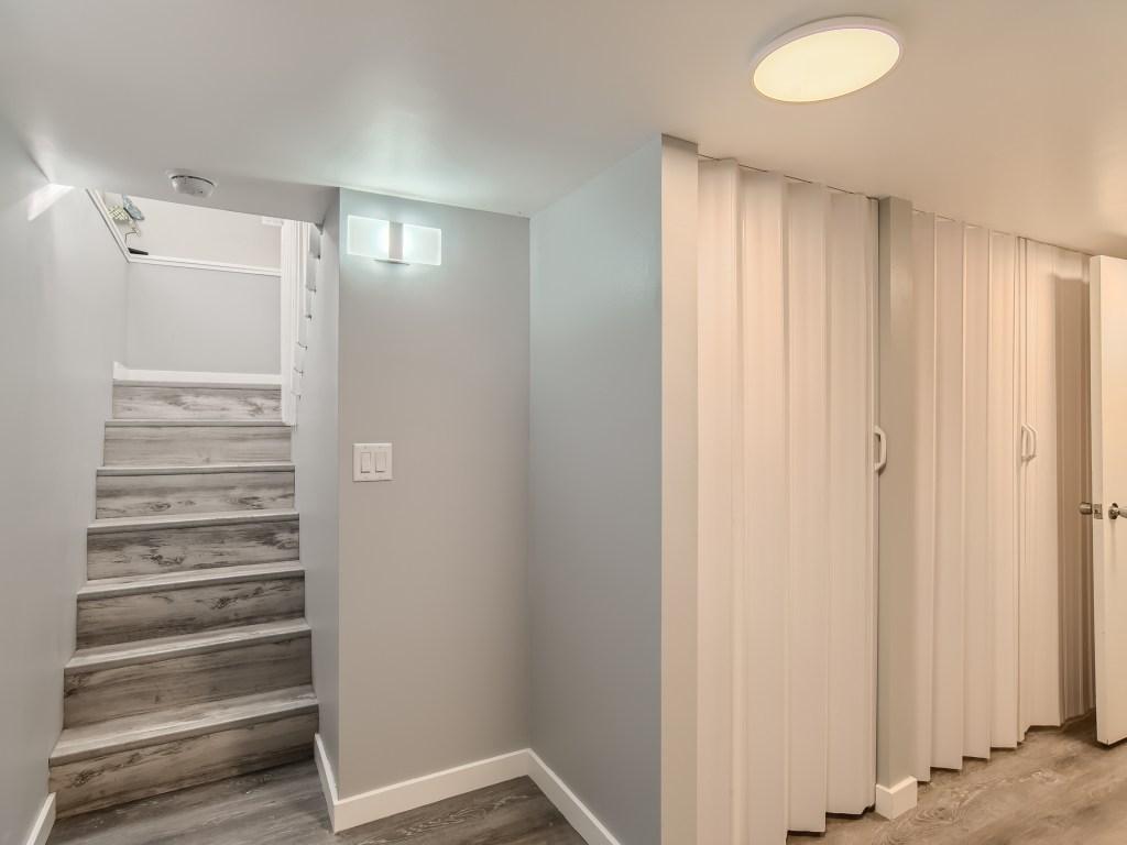 Laundry behind the folding doors