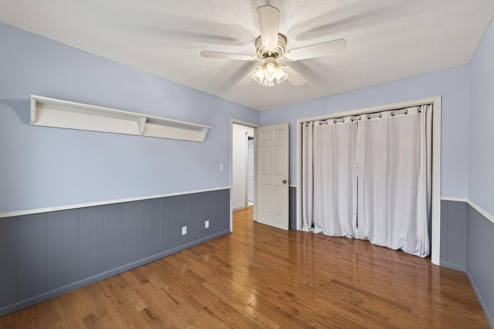 Here is an alternate view of the second bedroom on the upper level.