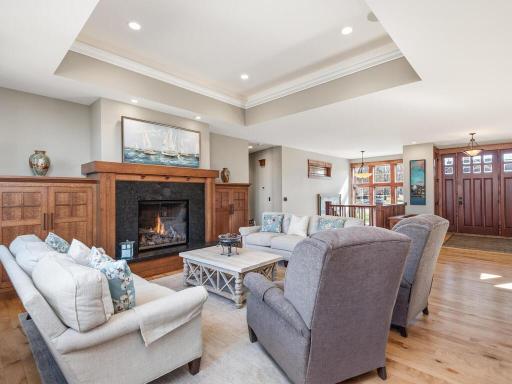 Impressive Great Room with gas fireplace.