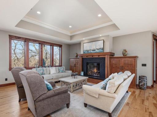 Great Room also has wonderful west facing treetop views.