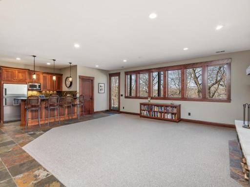 Walk-out Lower Level - All tiled areas have in-floor heat.