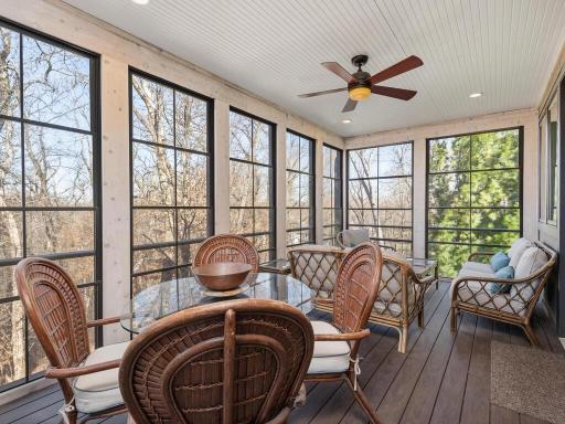 Screened Porch faces west and gives a tree house vibe.