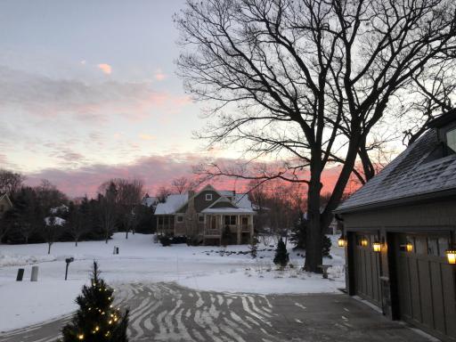 Snow-free driveway and entry all winter with a built-in hydronic snow melt system.