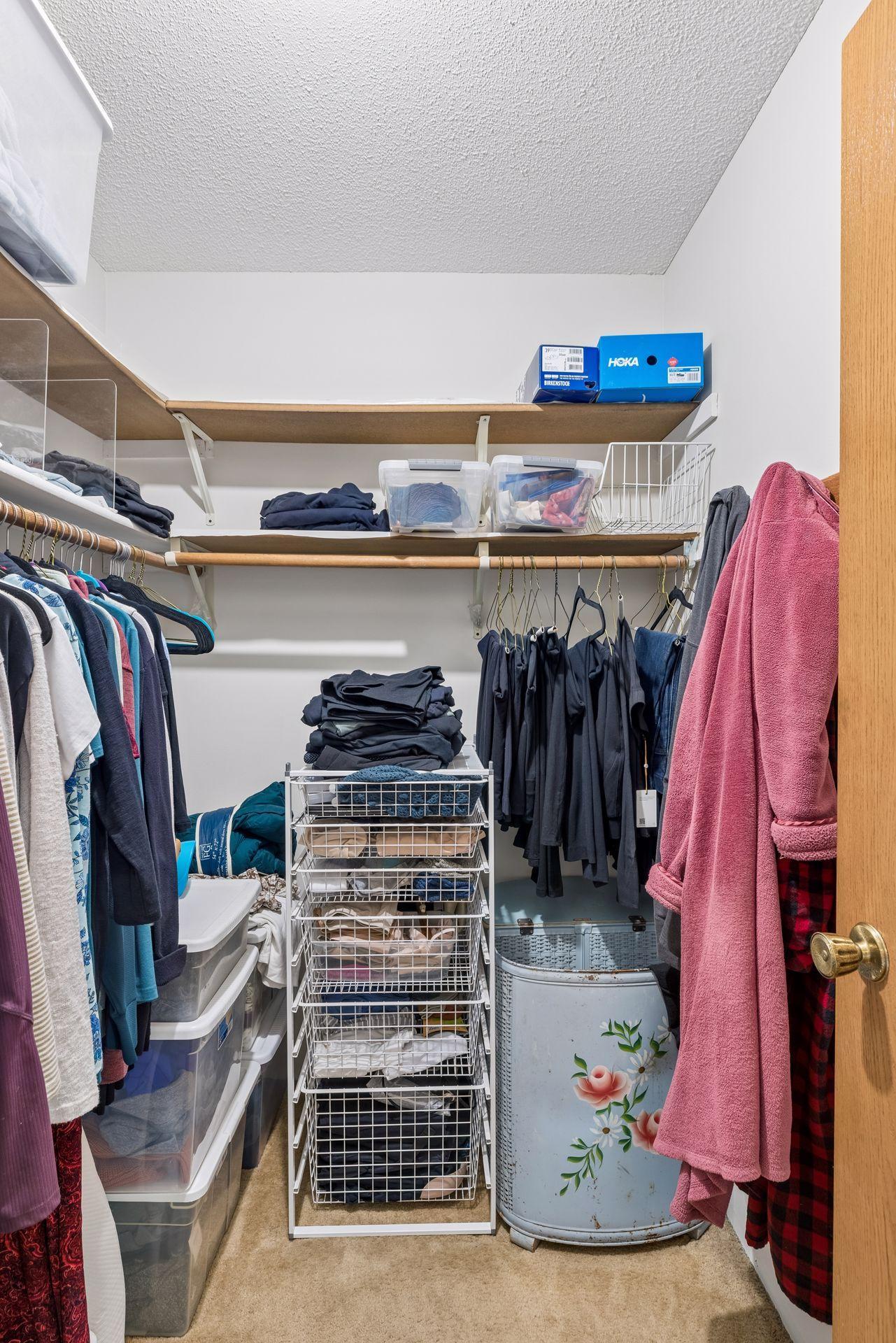 Sizable walk-in closet