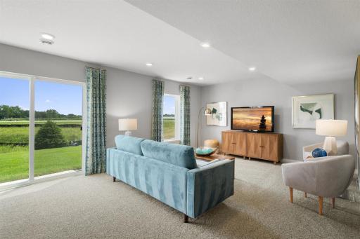 Finished basement is spacious and a great place to spend the relaxed nights and weekends. *Picture is of model home; actual finishes may vary.