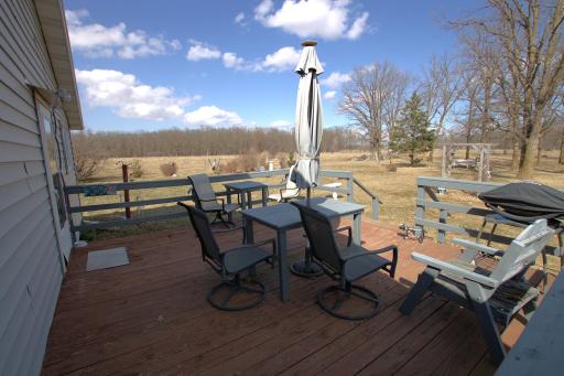 LARGE DECK IN BACK YARD