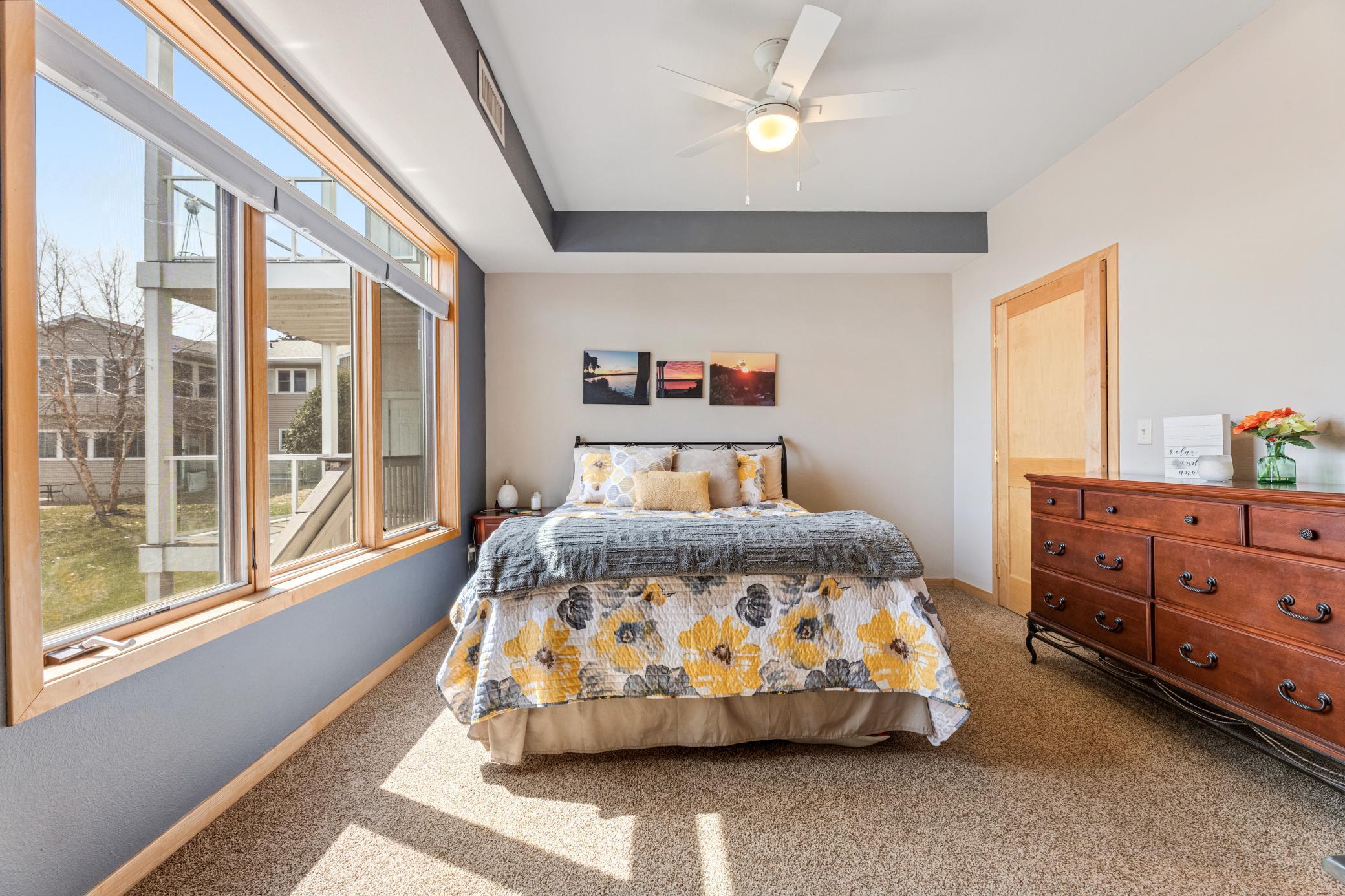 primary bedroom and door to walk in closet