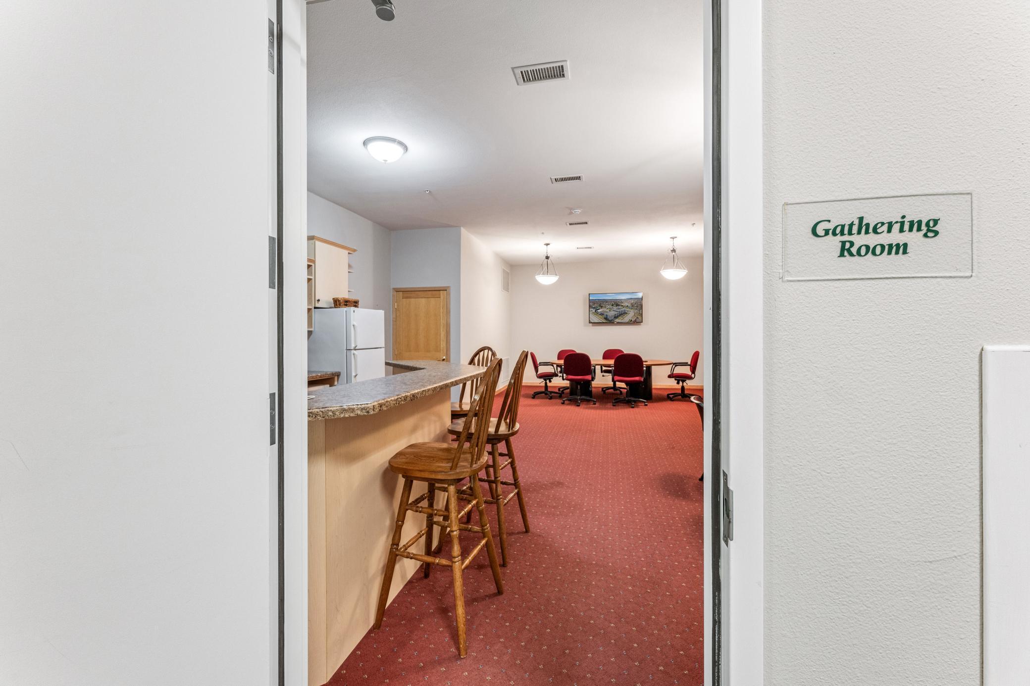 gathering room in basement level