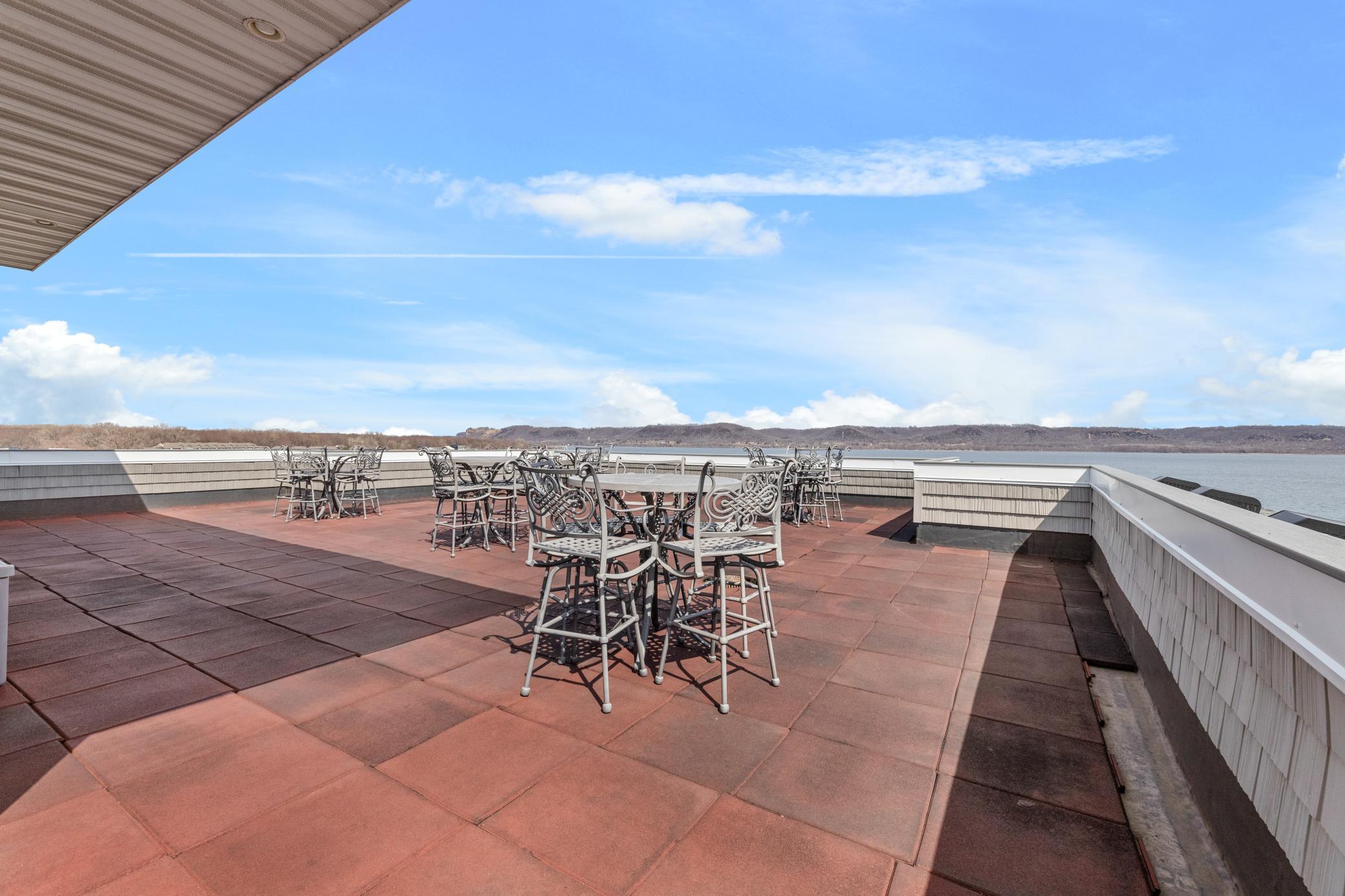 roof top sky deck facing east.