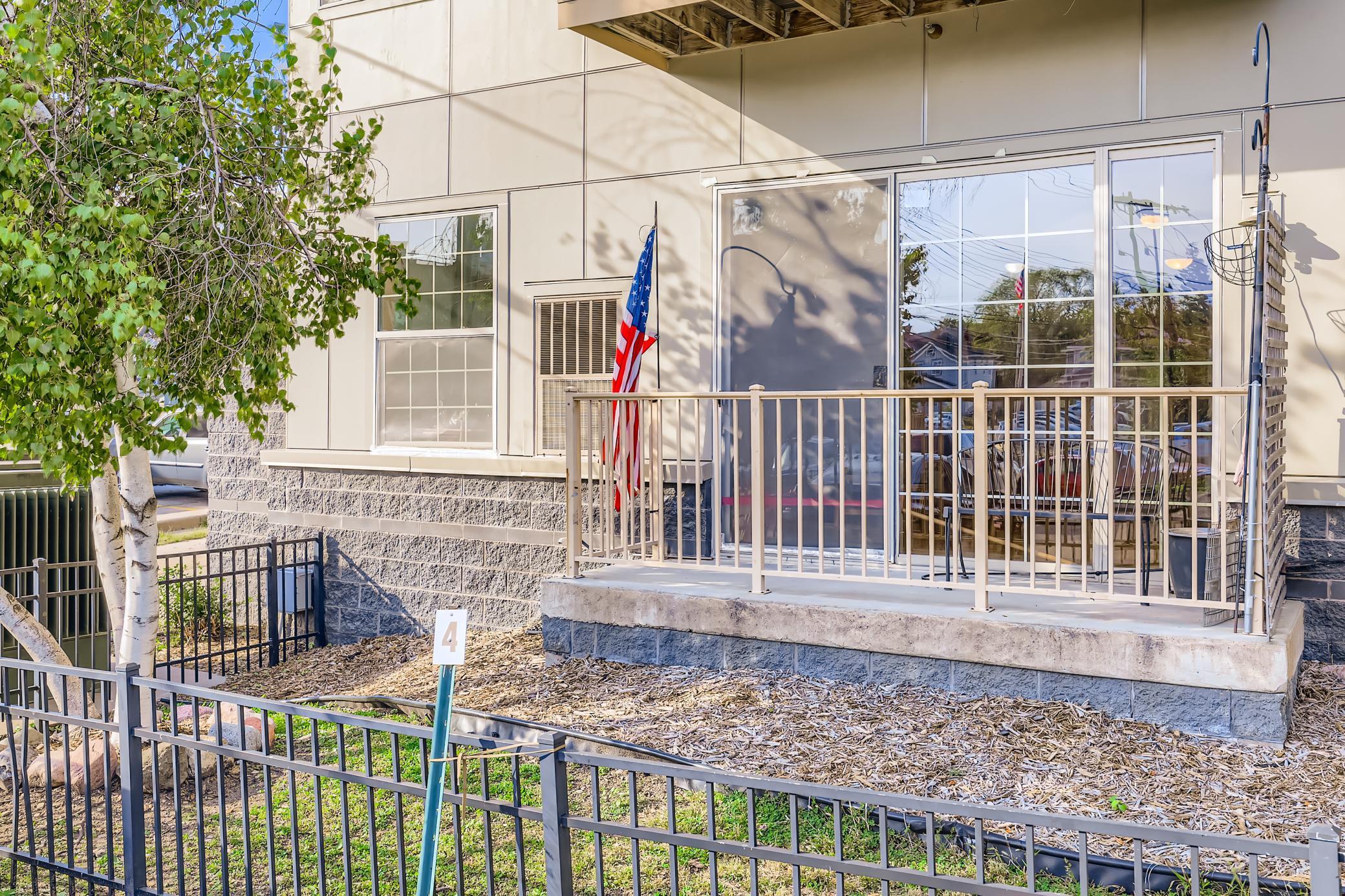 Worried about being on the 1st floor? Don't! Not only is the balcony elevated off the ground, there is a fenced area as well.