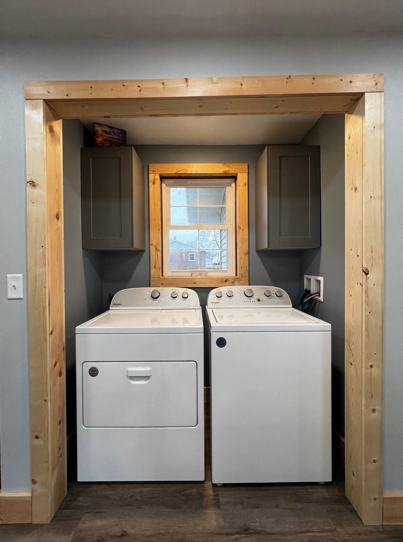 Laundry Closet centrally located for convenience.