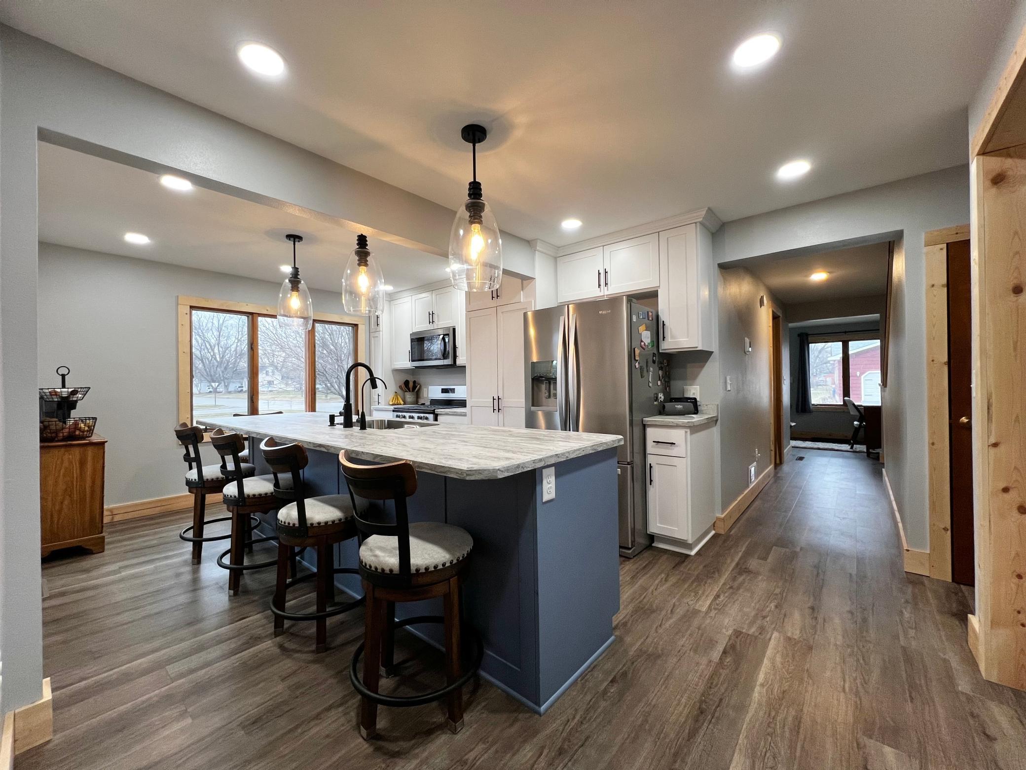 Love this New Open Kitchen, with lots of Natural Light, Large Island!