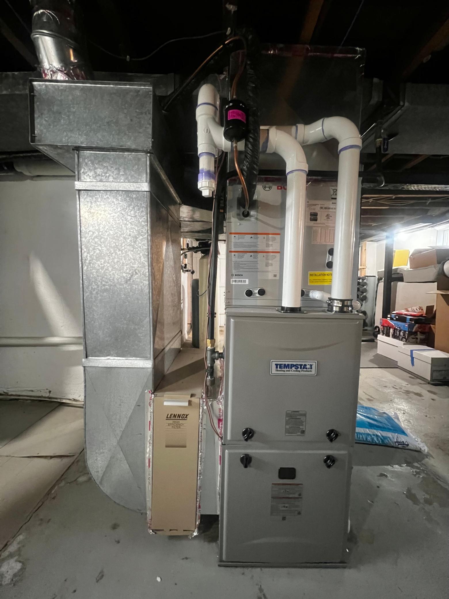Forced Air Furnace installed 2024.