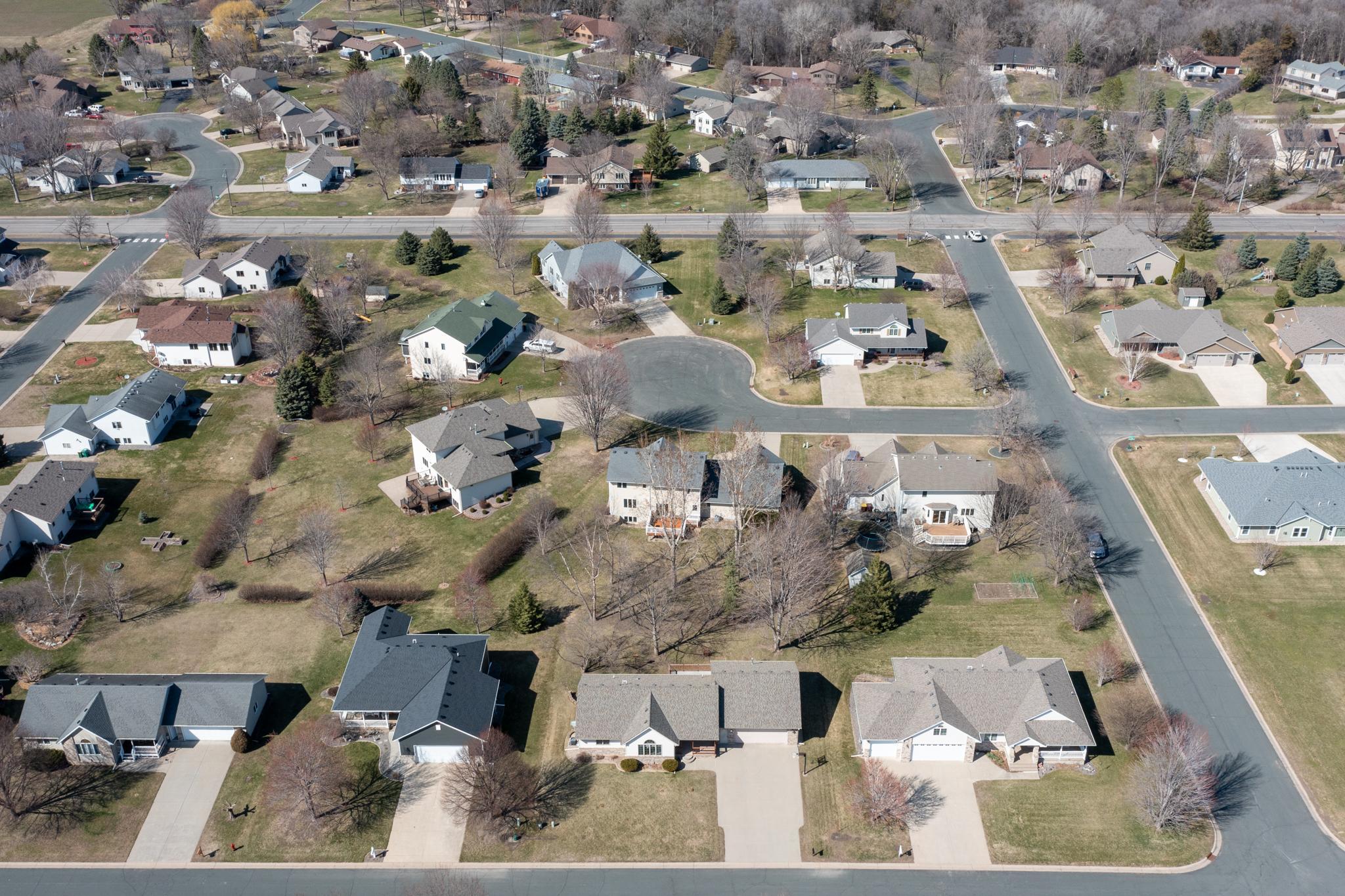 Nestled in an established neighborhood with mature trees and lots of space between neighbors.