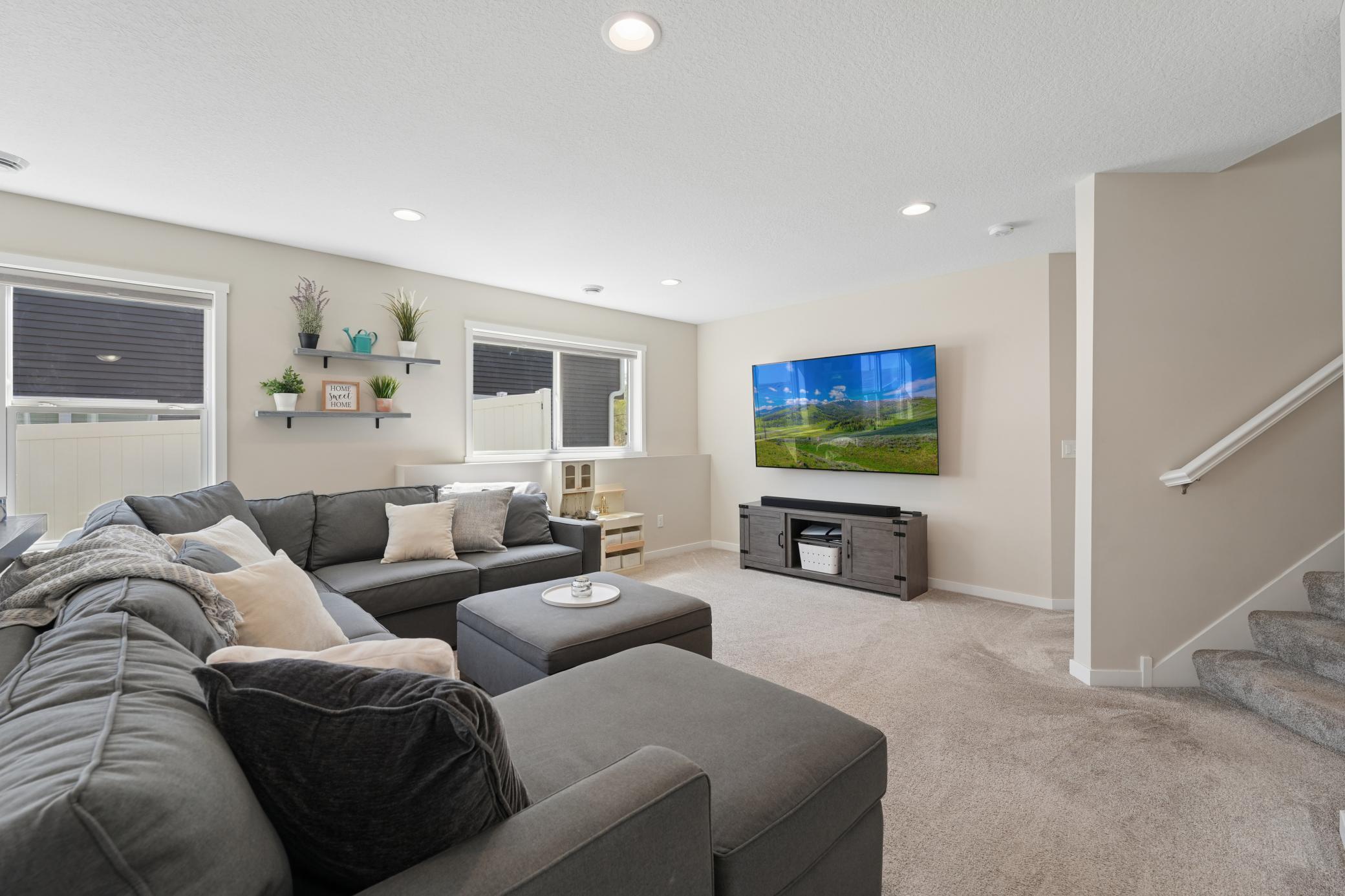 Lookout windows allow for ample natural light