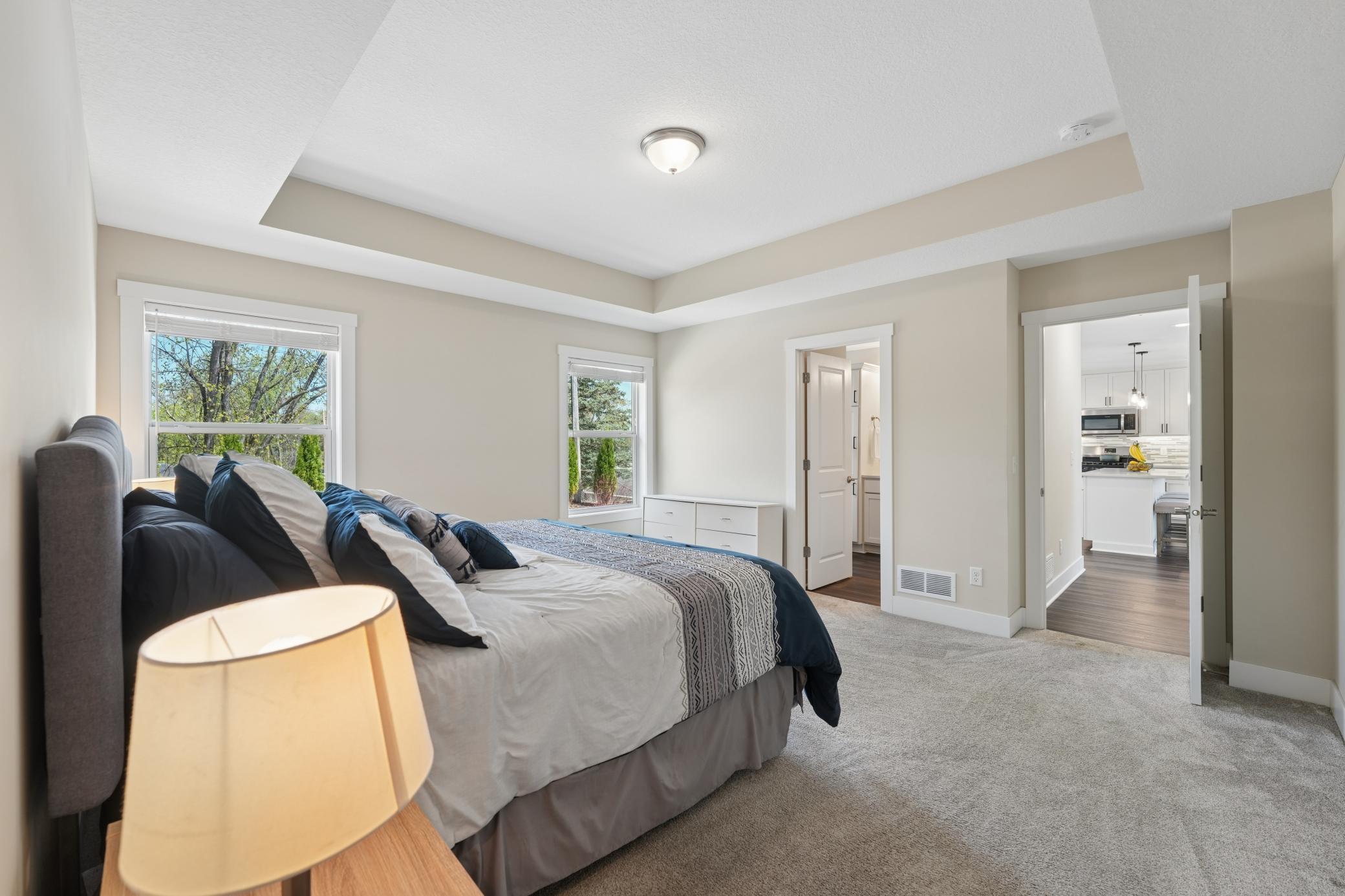 Primary bedroom with ensuite bathroom