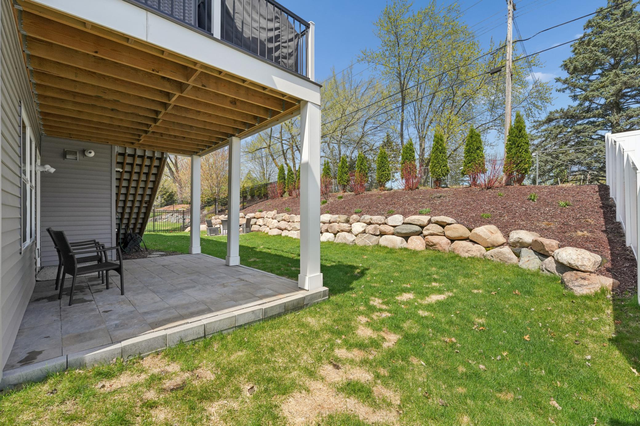 Private backyard patio