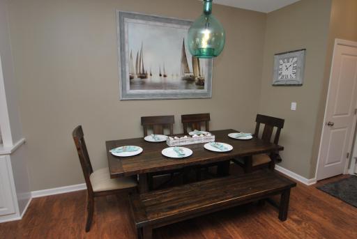The dining area accomodates a large table