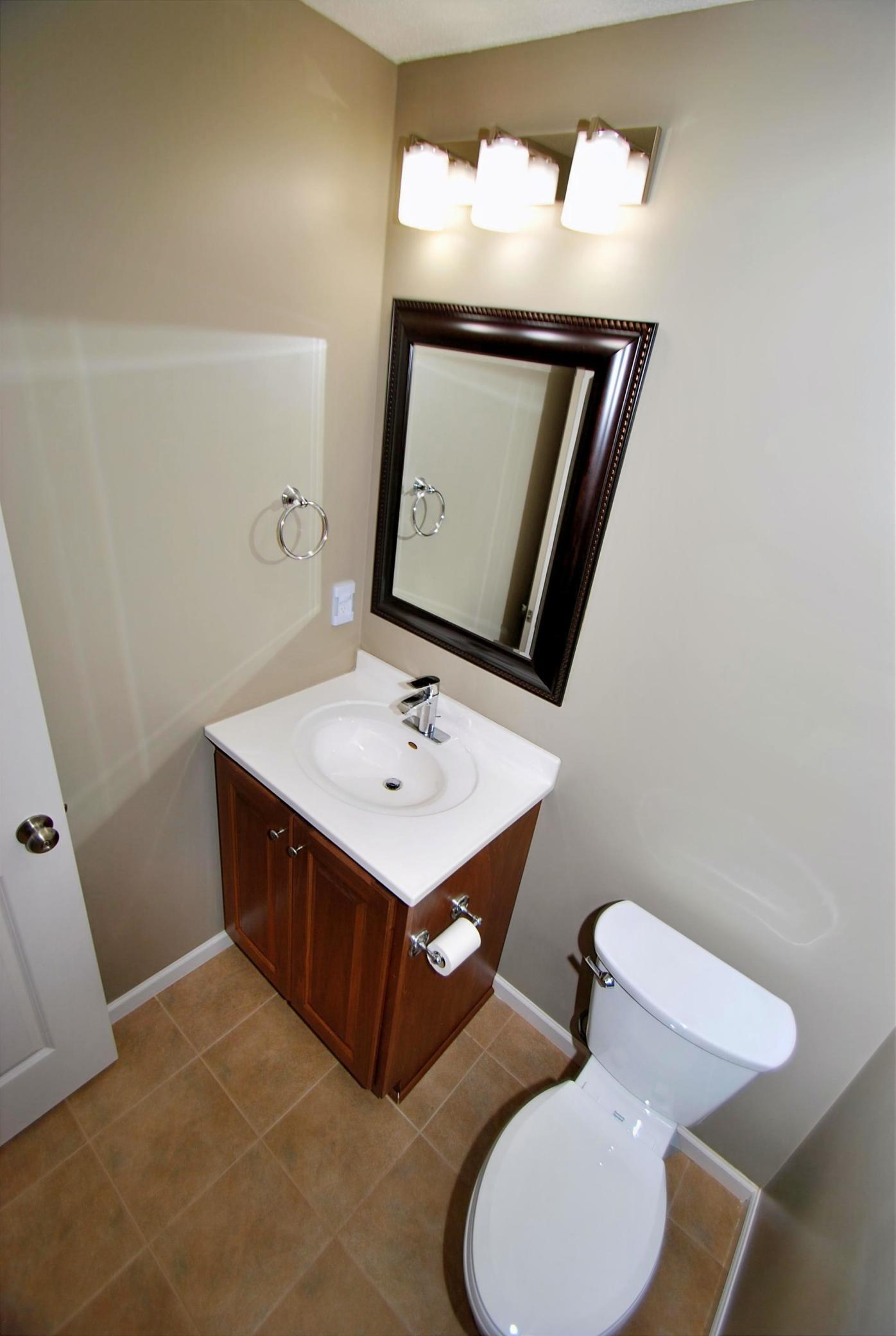 Lower level half bath
