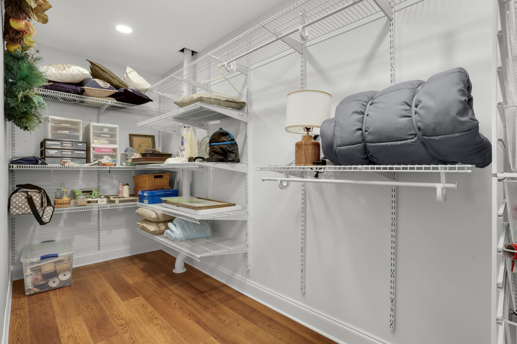 Huge walk-in closet & storage room just off the bedroom.