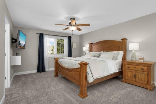 Spacious primary suite—your private retreat.