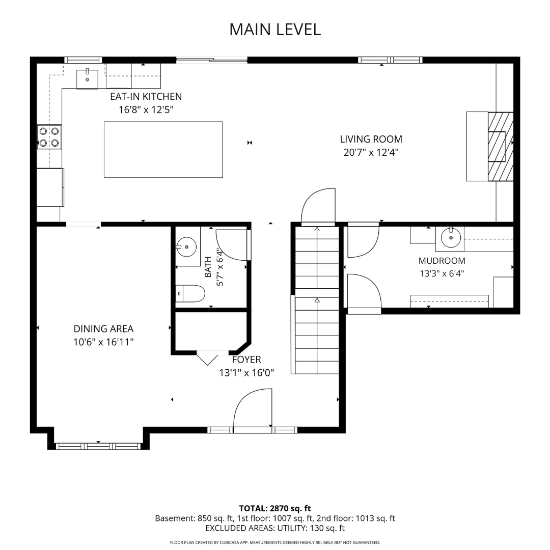 Main Level Floor Plan — Open, spacious & thoughtfully designed.
