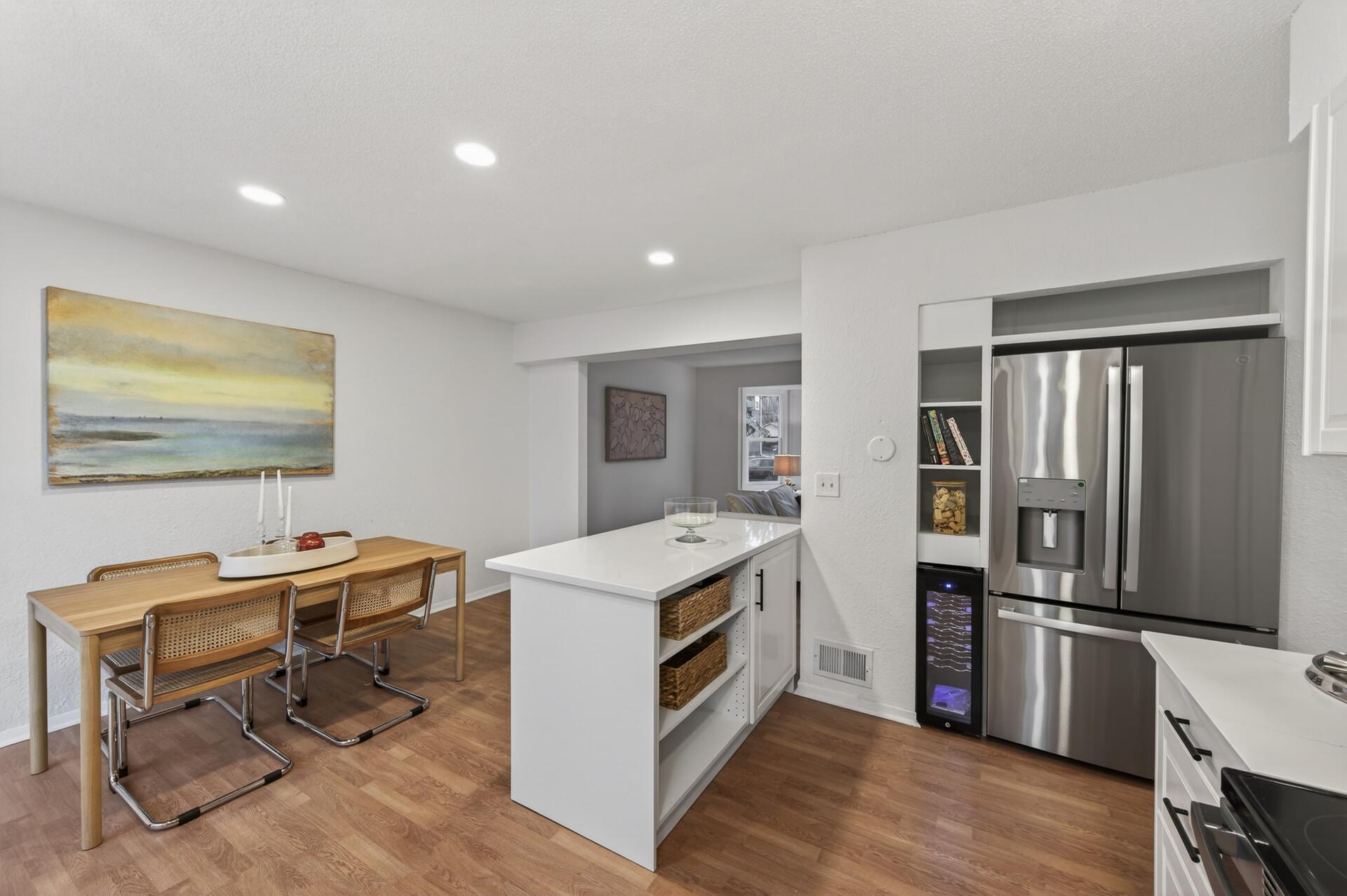 Breakfast Bar & Built-In Wine Cooler