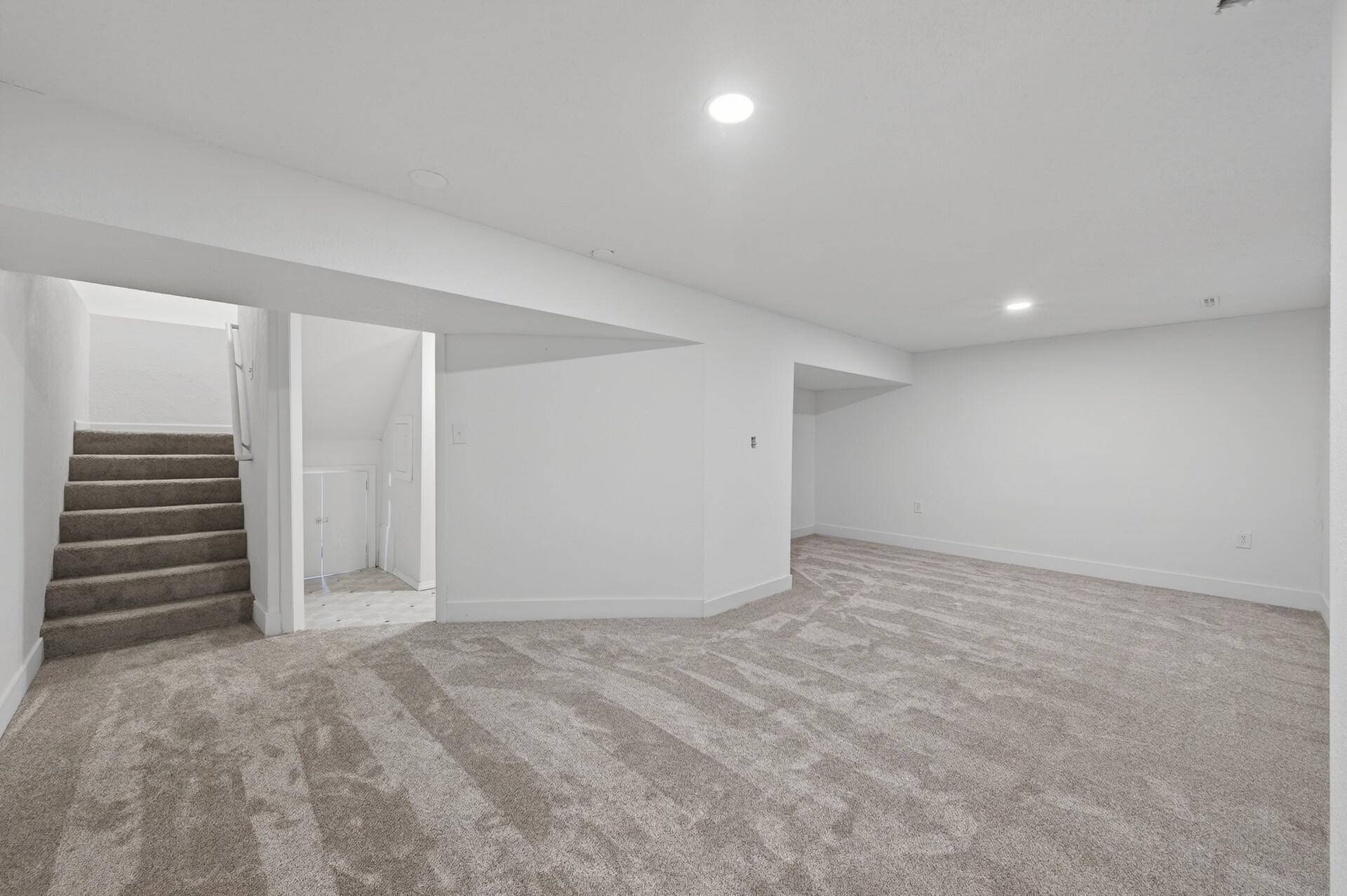 Large Finished Basement Family Room
