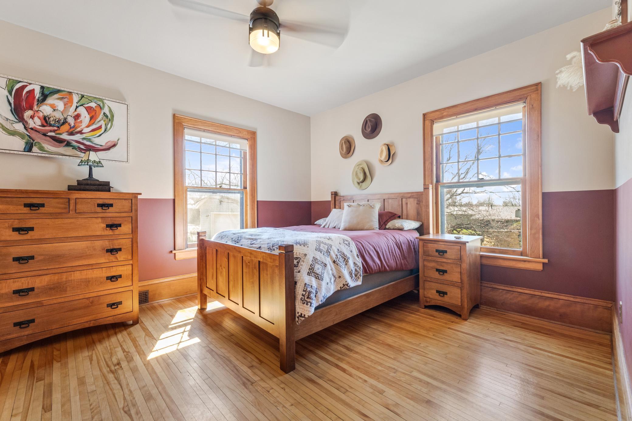 Spacious primary bedroom with walk-in closet