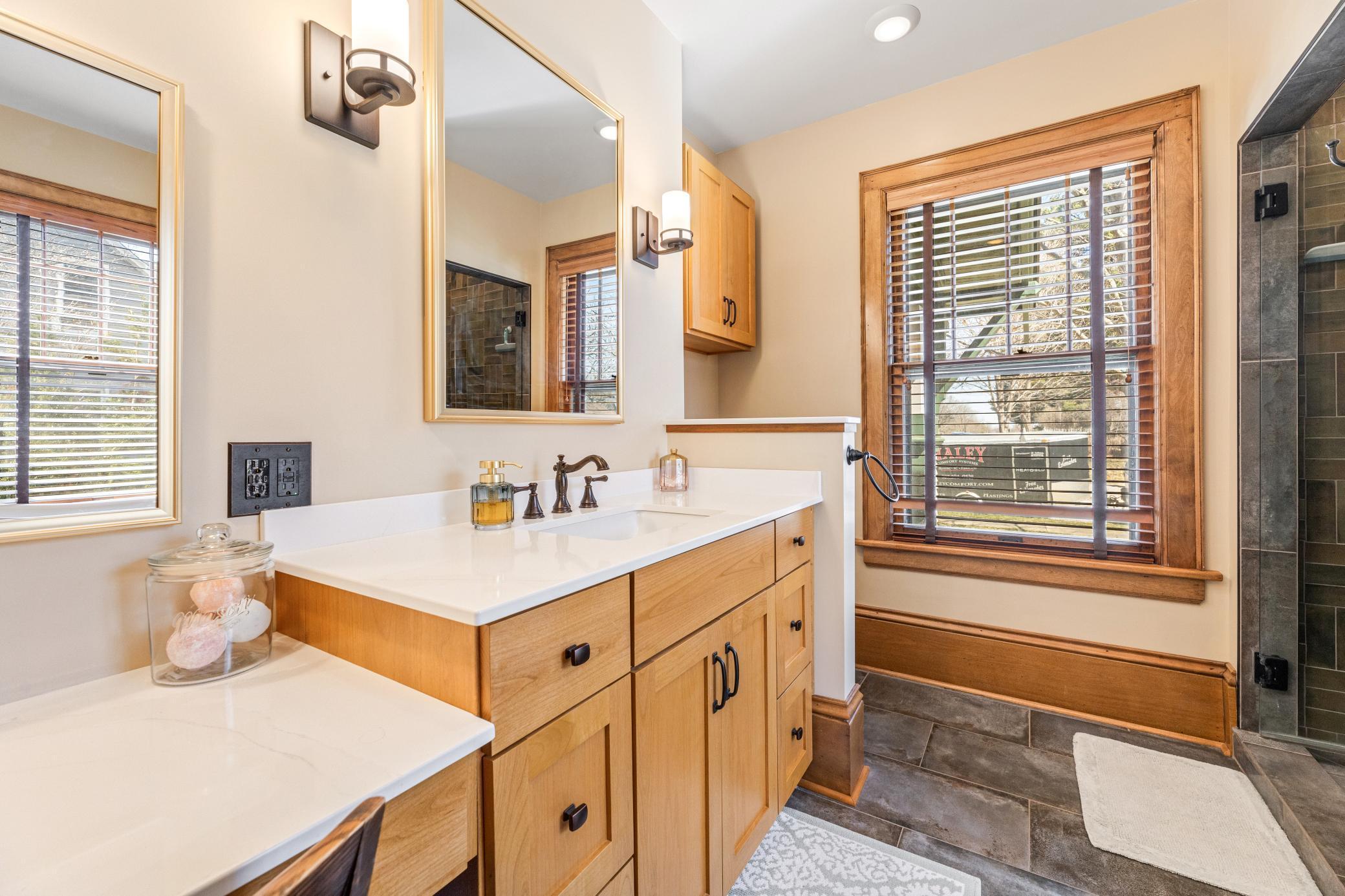 spa-like bath featuring a soaking tub and walk-in shower