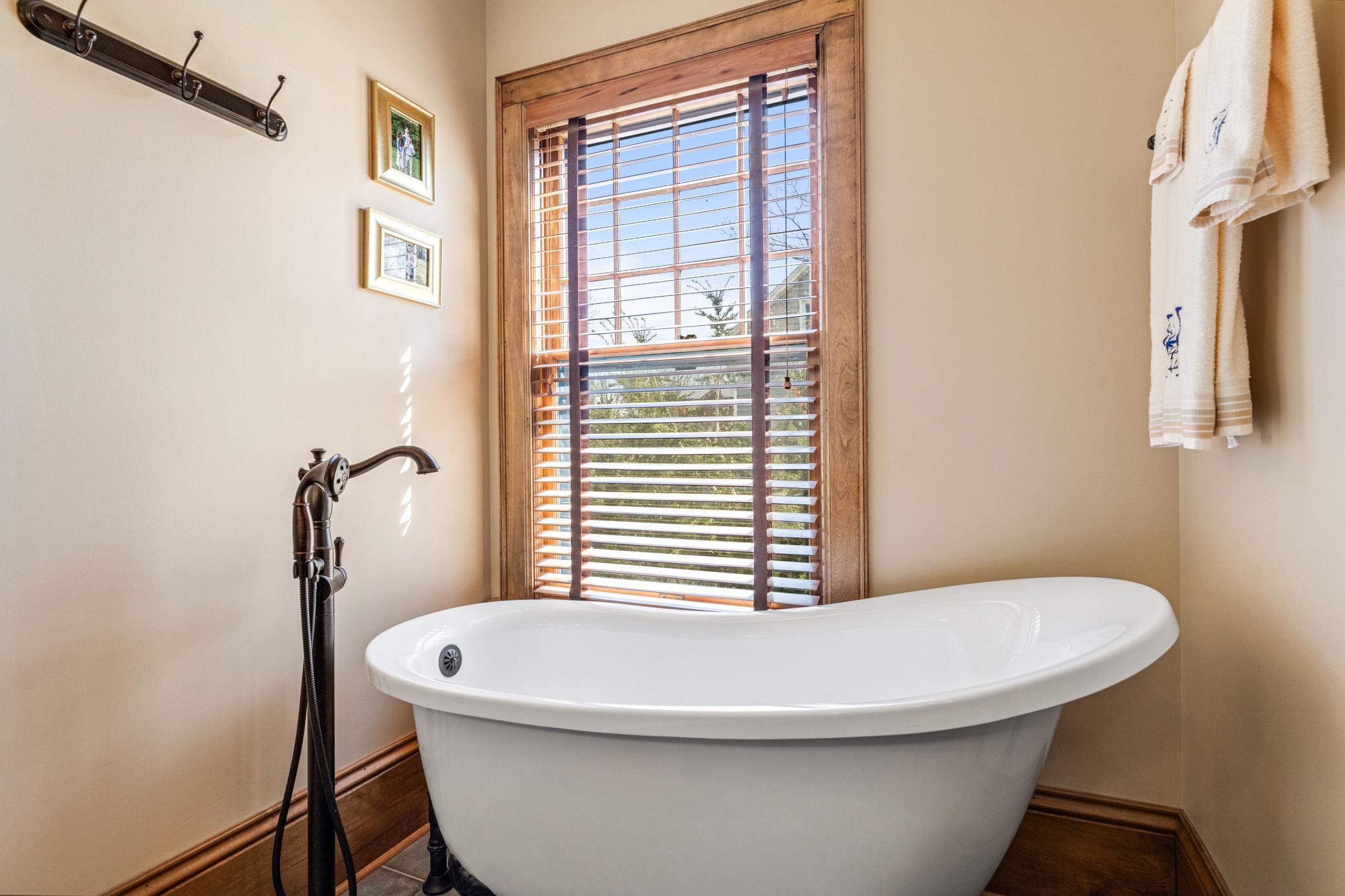 soaking tub designed to melt your cares away