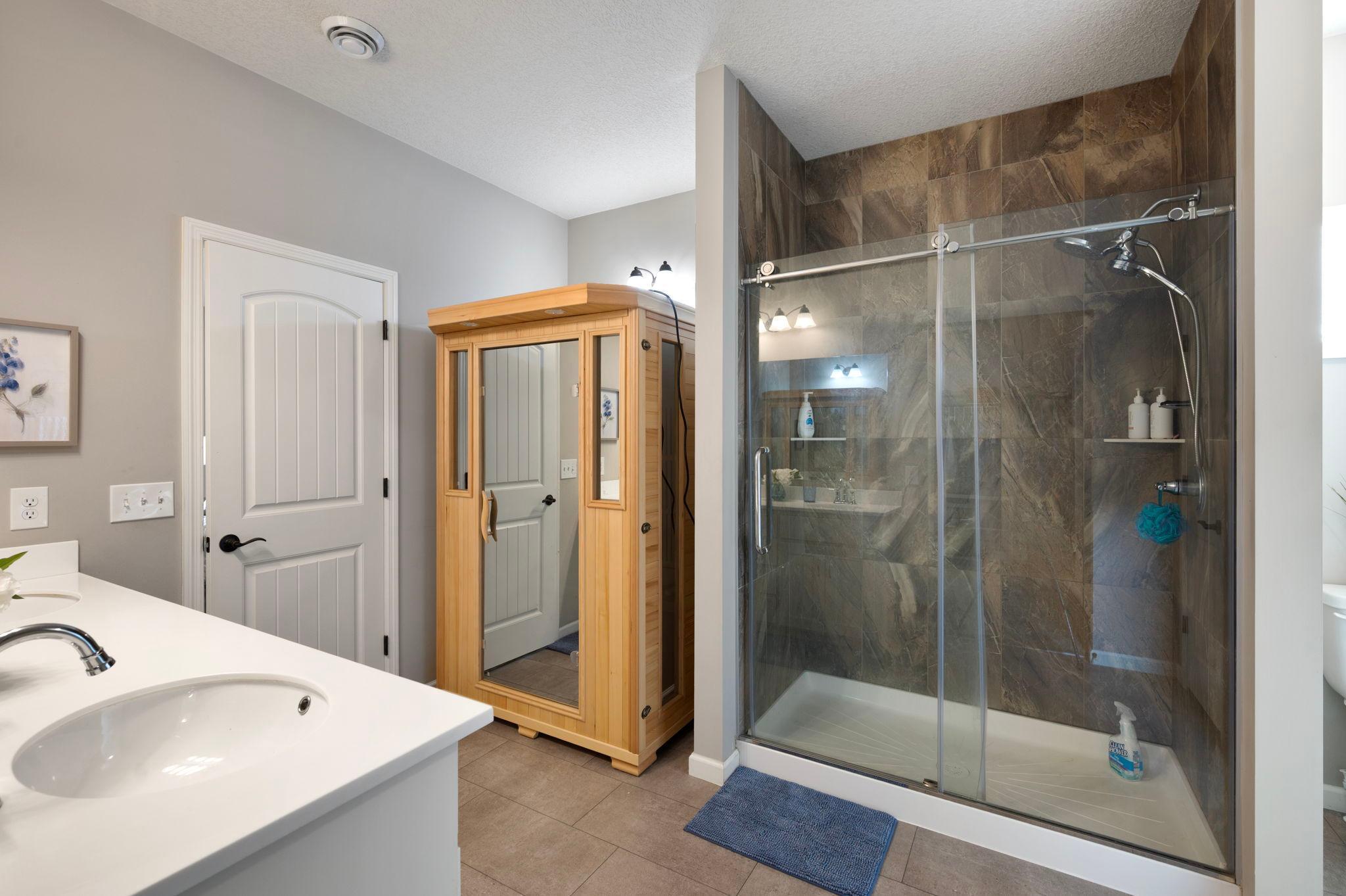 Large Primary Shower - Sauna can be purchased outside of a Purchase Agreement or removed before closing