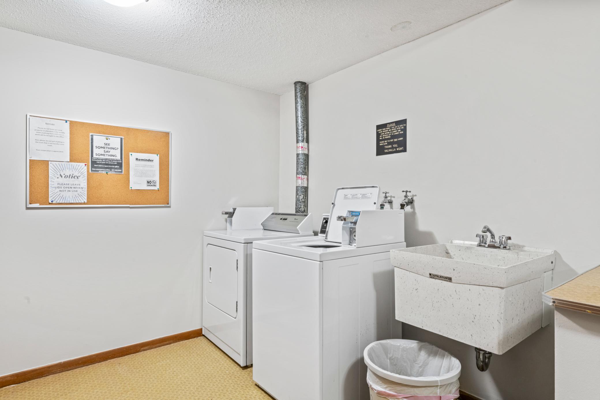 Clean Laundry Room on the same floor