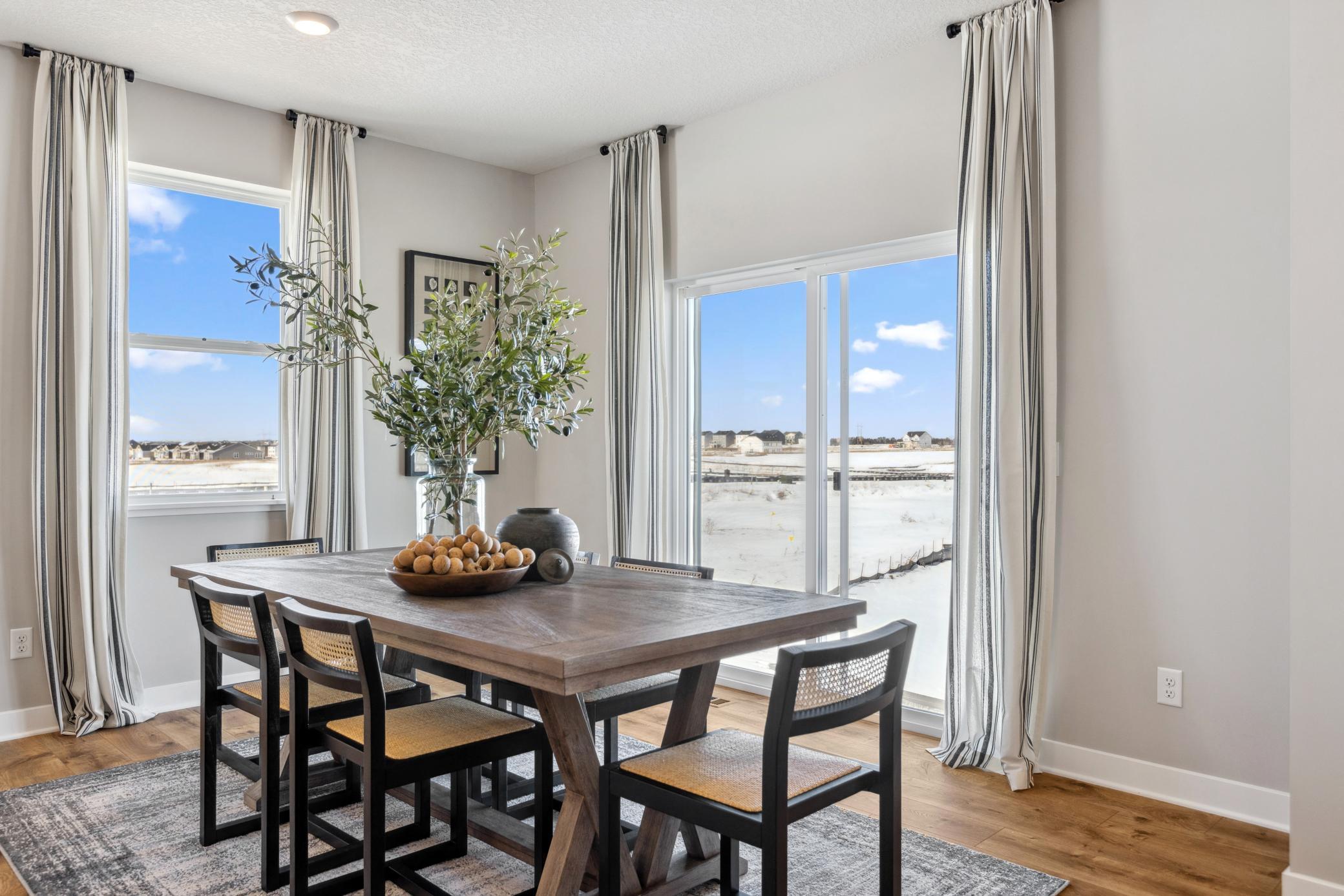 Informal dining space.