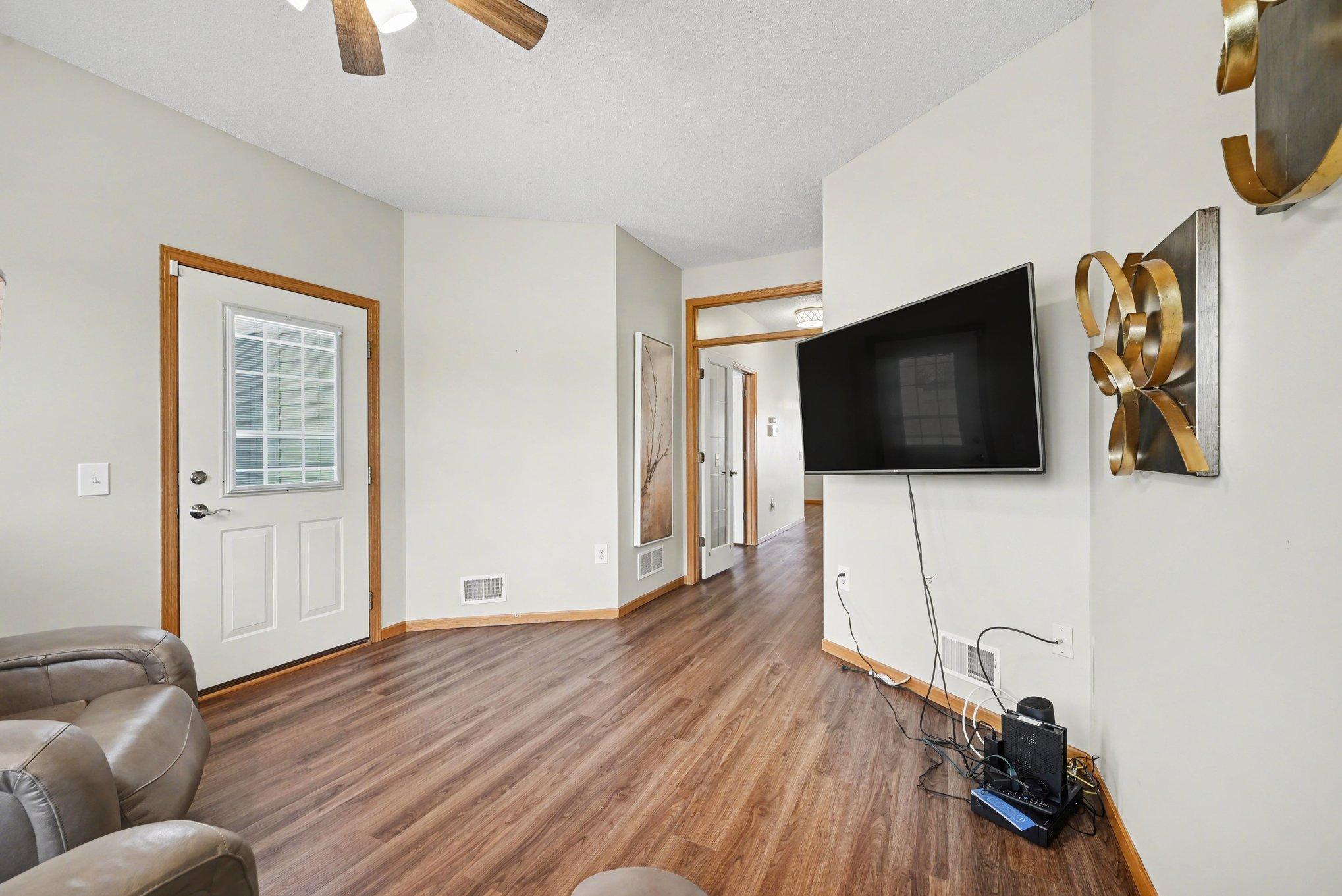 View from sunroom toward hallway