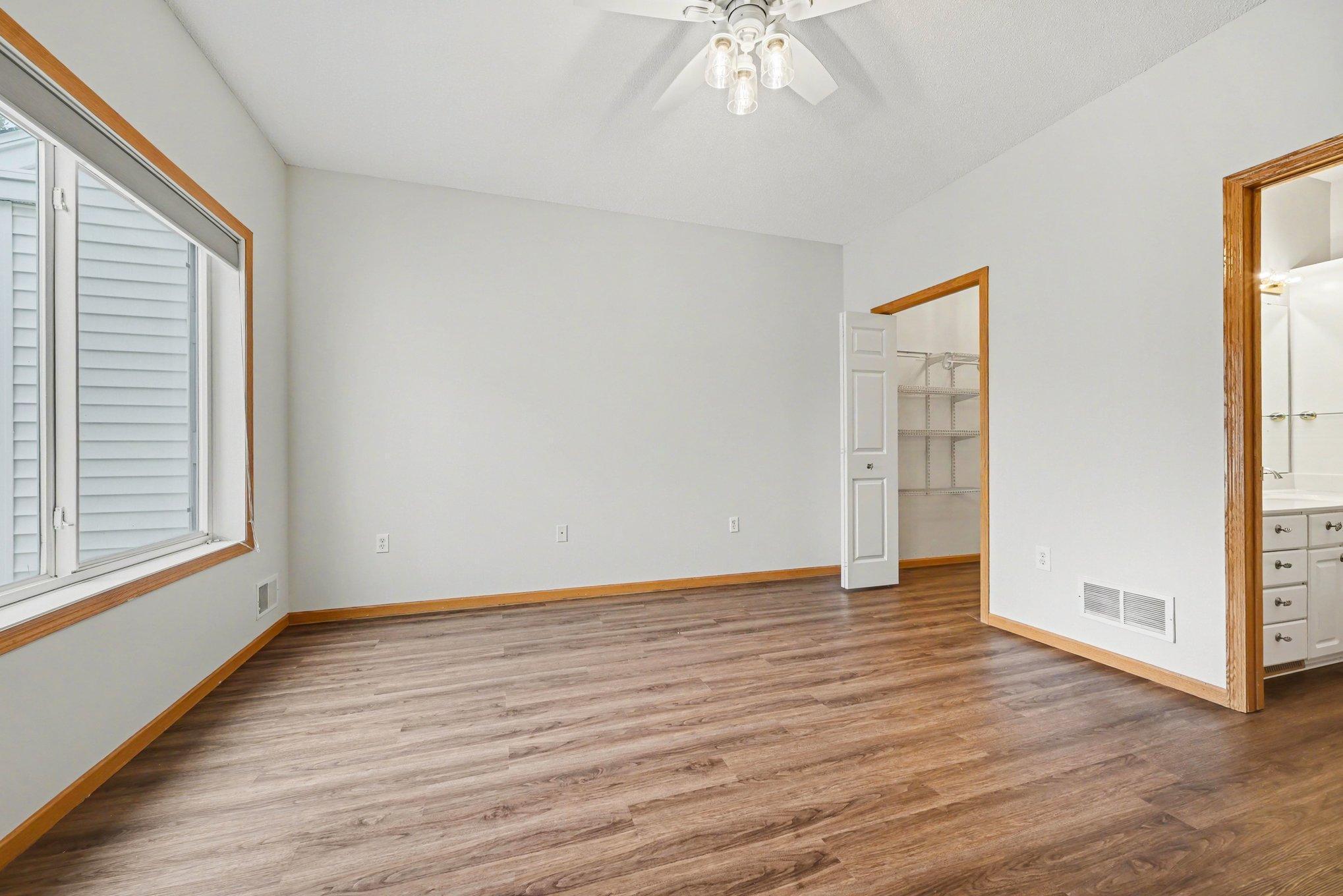 Large walk in closet off primary bedroom