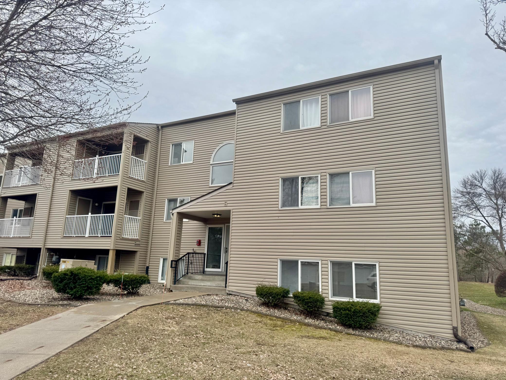 Front of the building - newer vinyl siding and roof