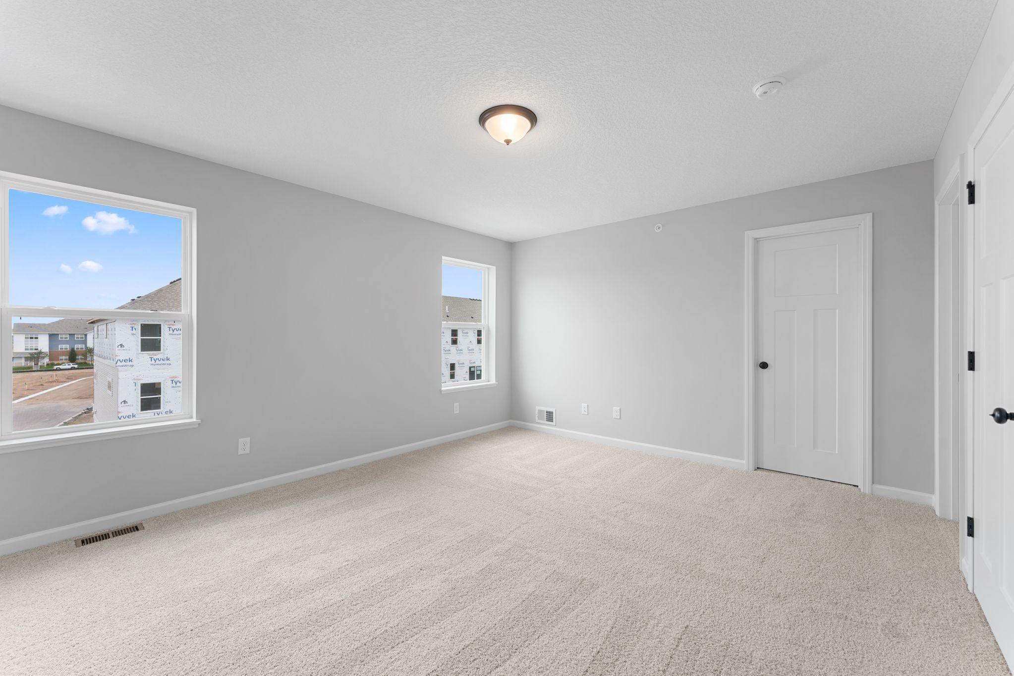 The 15x13 owner's bedroom offers the space to create the perfect bedroom oasis.