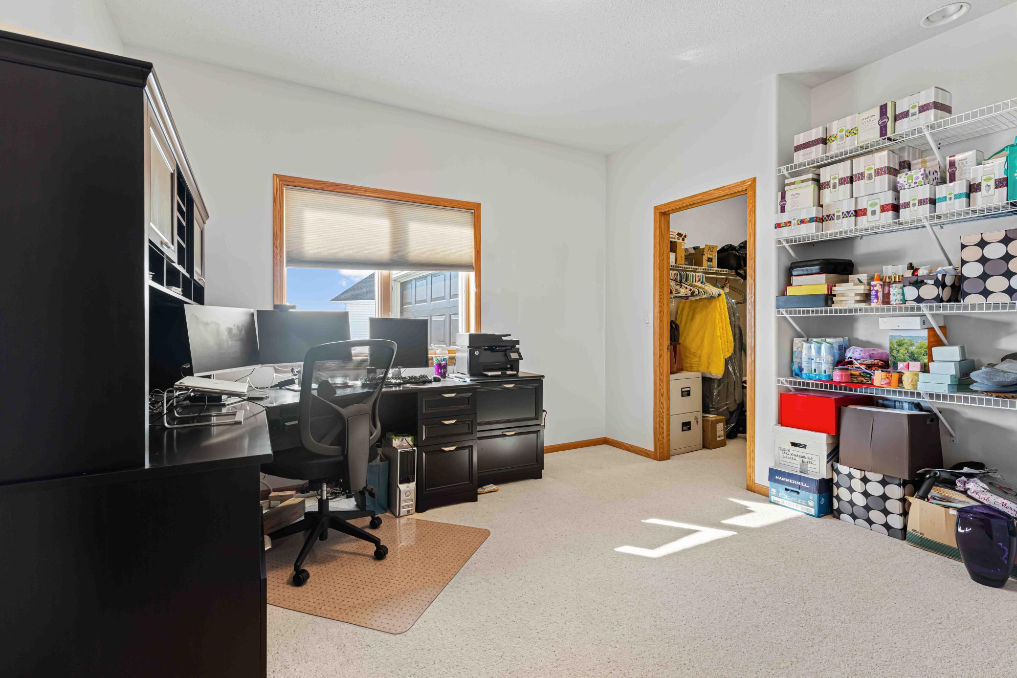 1st Bedroom (13' x11.10') on main floor with walk in closet