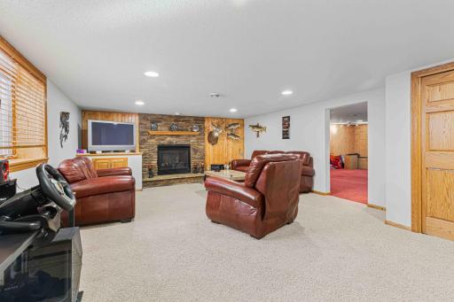 Lower-level family room with cozy gas fireplace - 23.2' x15.10'