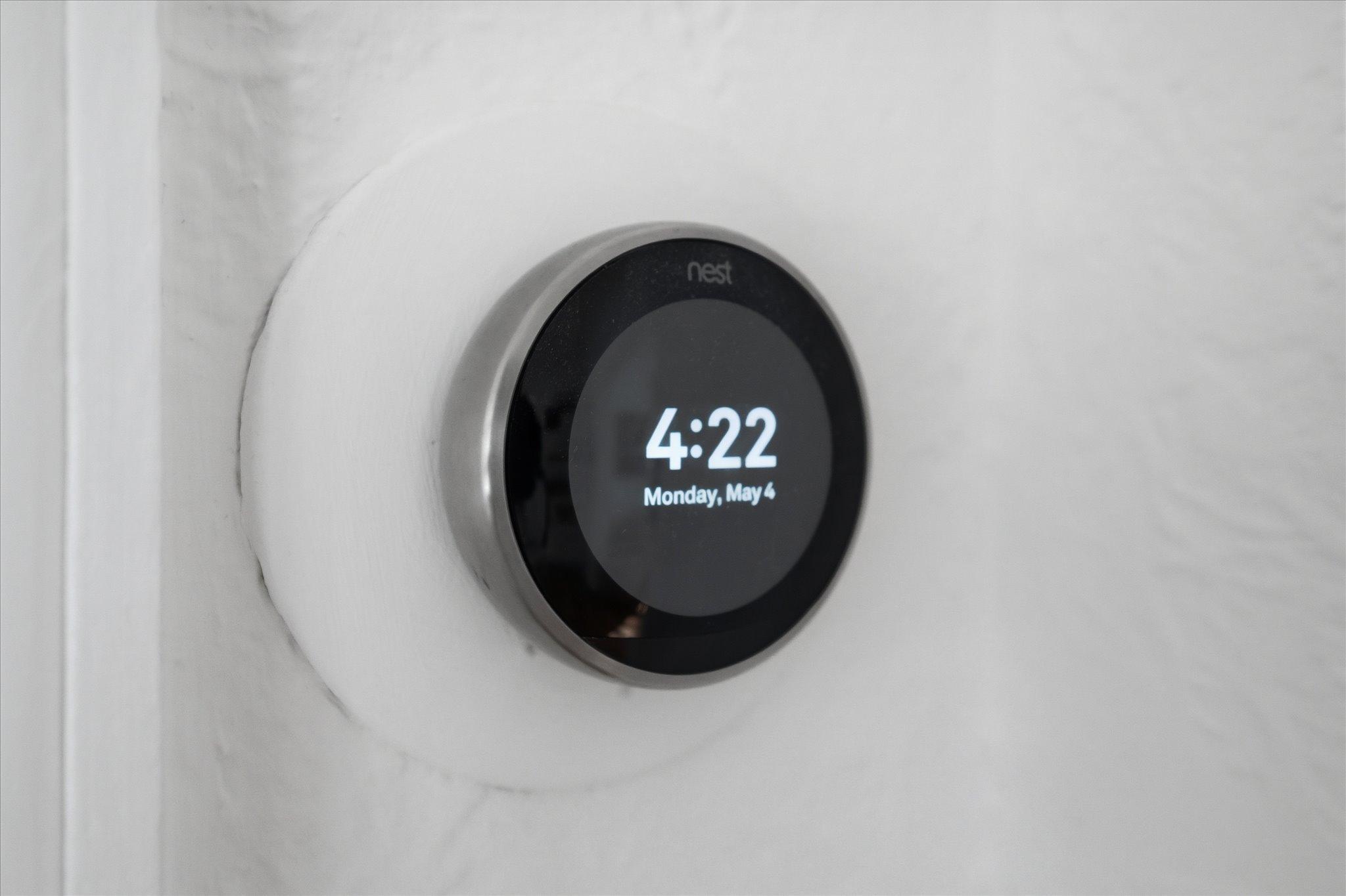 The NEST thermostat will help control the heat virtually and save some cash on the bills.