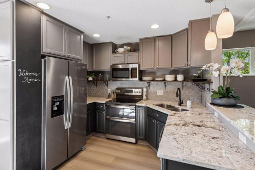 Quartz Counters and Stainless Steel Appliances