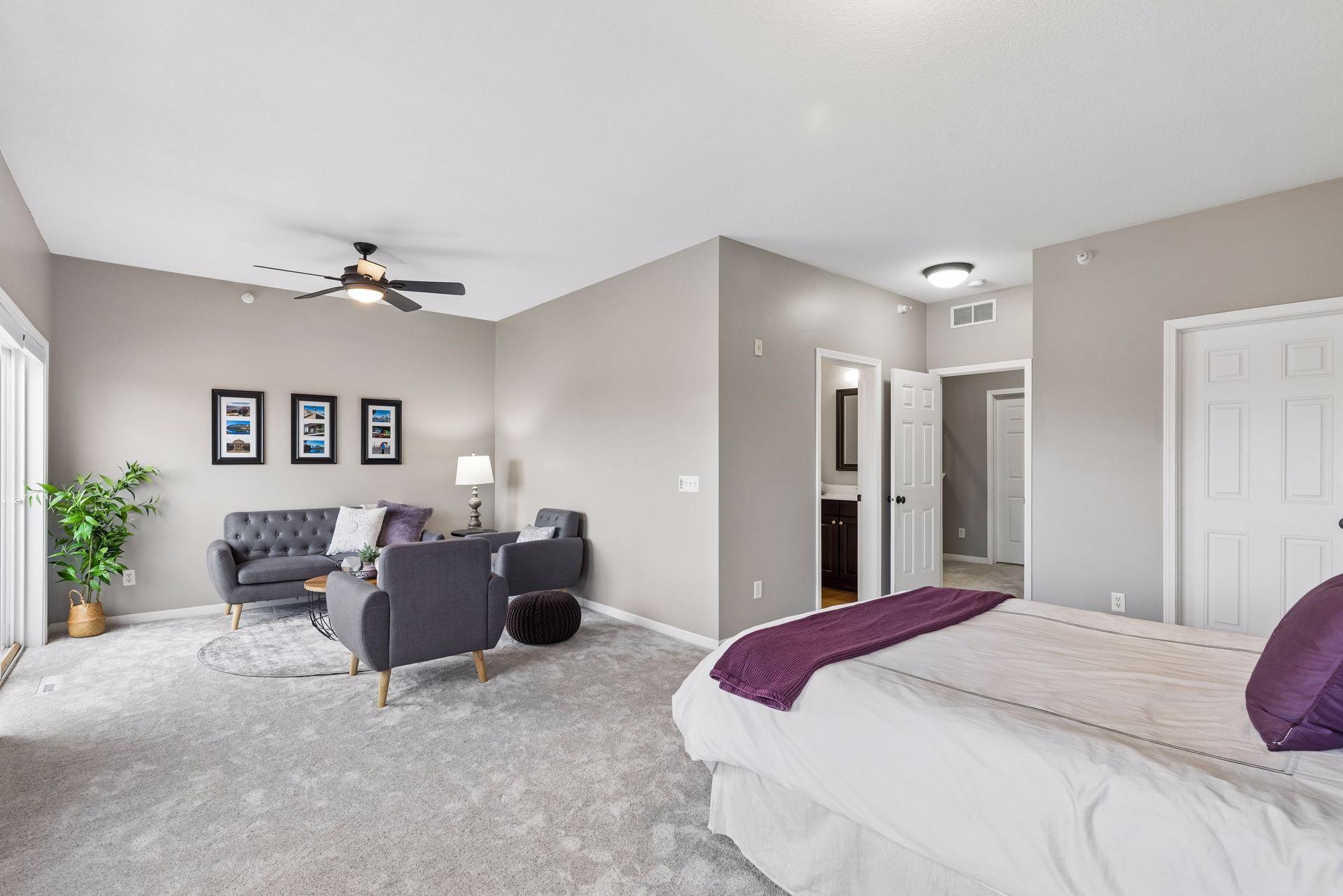 Primary Bedroom with Private Bathroom and Large Walk-in Closet