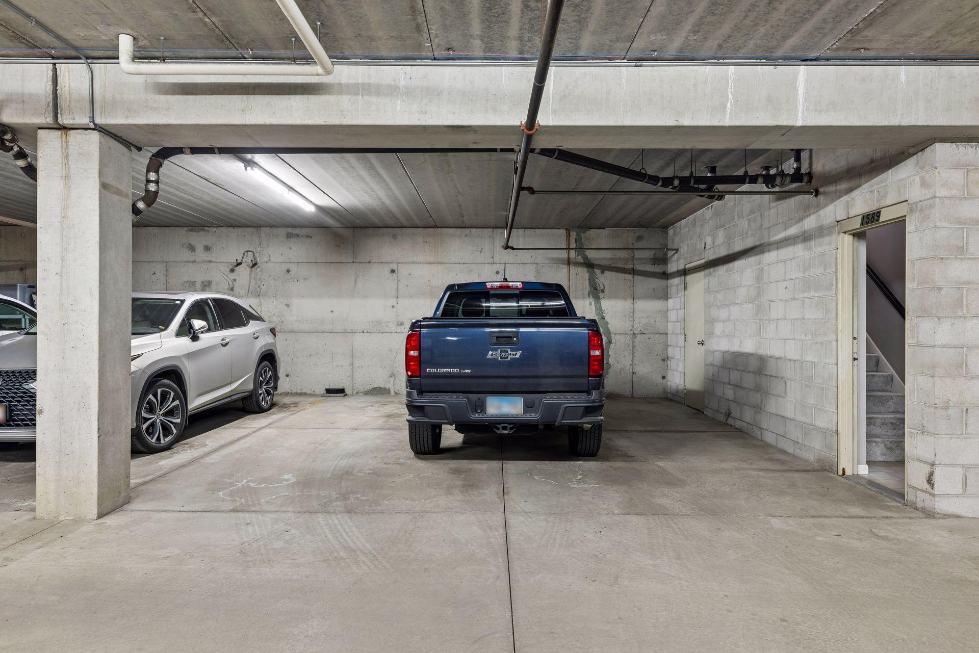 Two Underground Heated Garage Spots with Direct Access to Unit