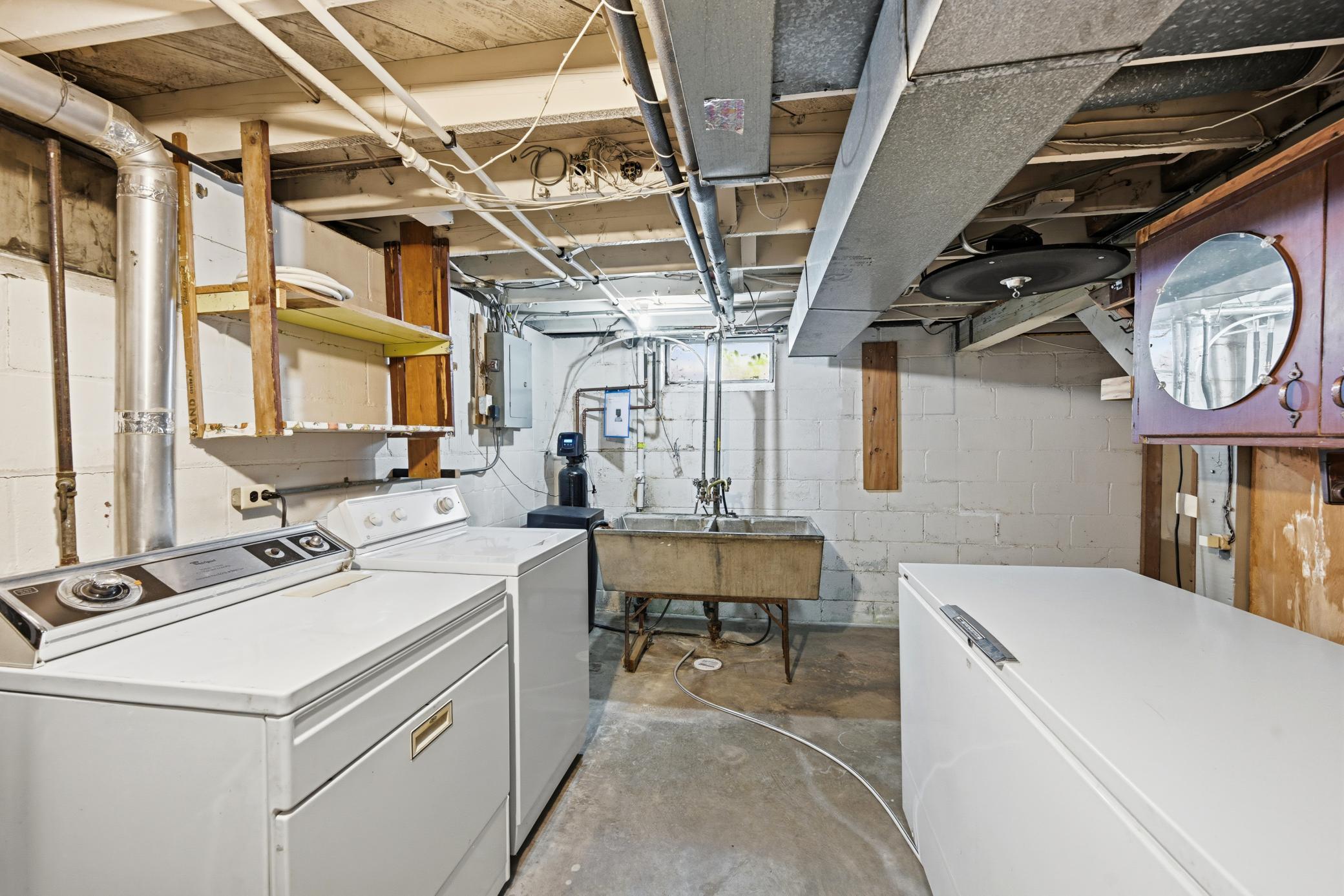 Basement utility room
