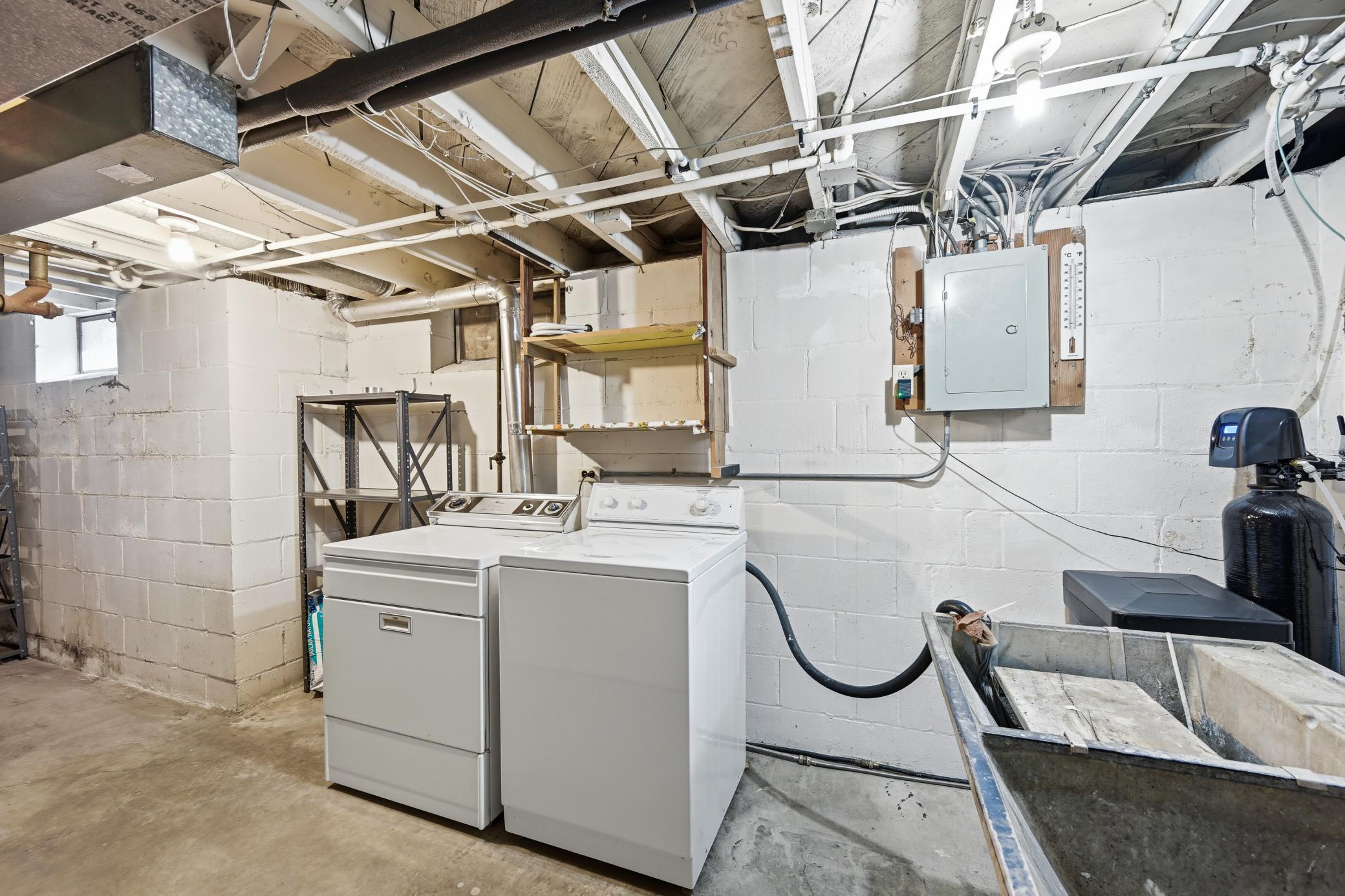 Basement utility room