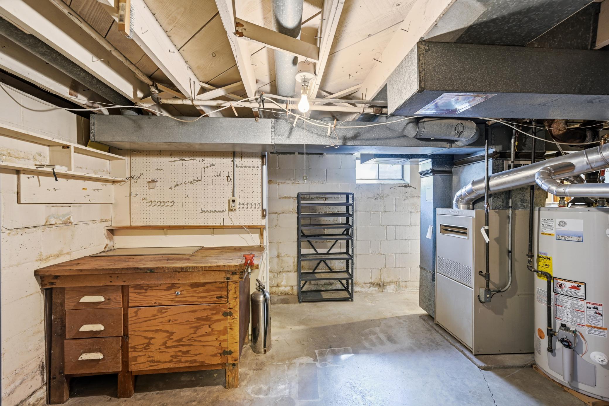 Basement Storage and workbench