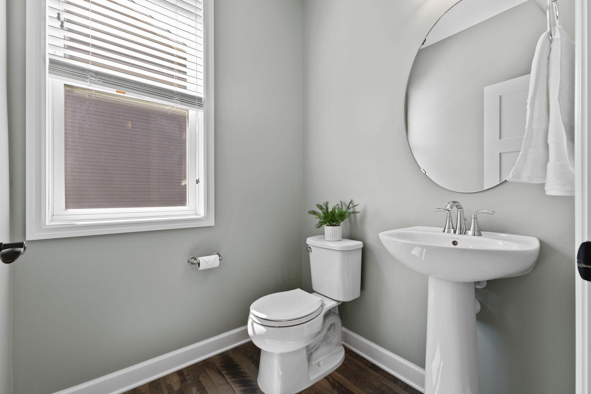 1/2 bath off main- perfect for your guests!